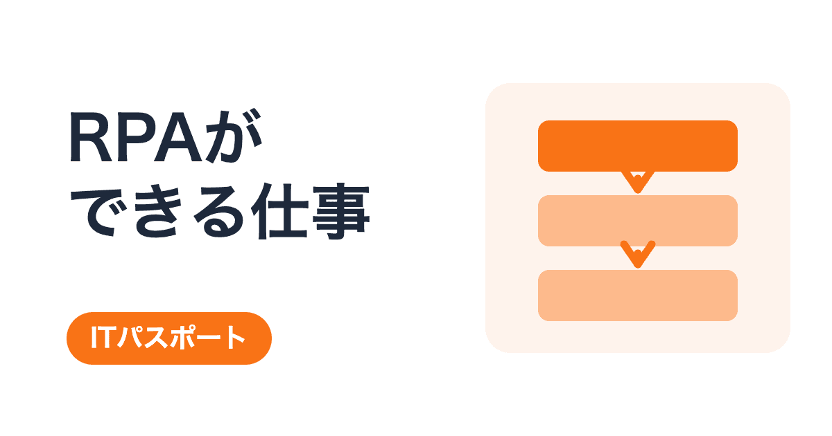 RPAとは何をするものか——得意な仕事と、苦手な仕事【ITパスポート】