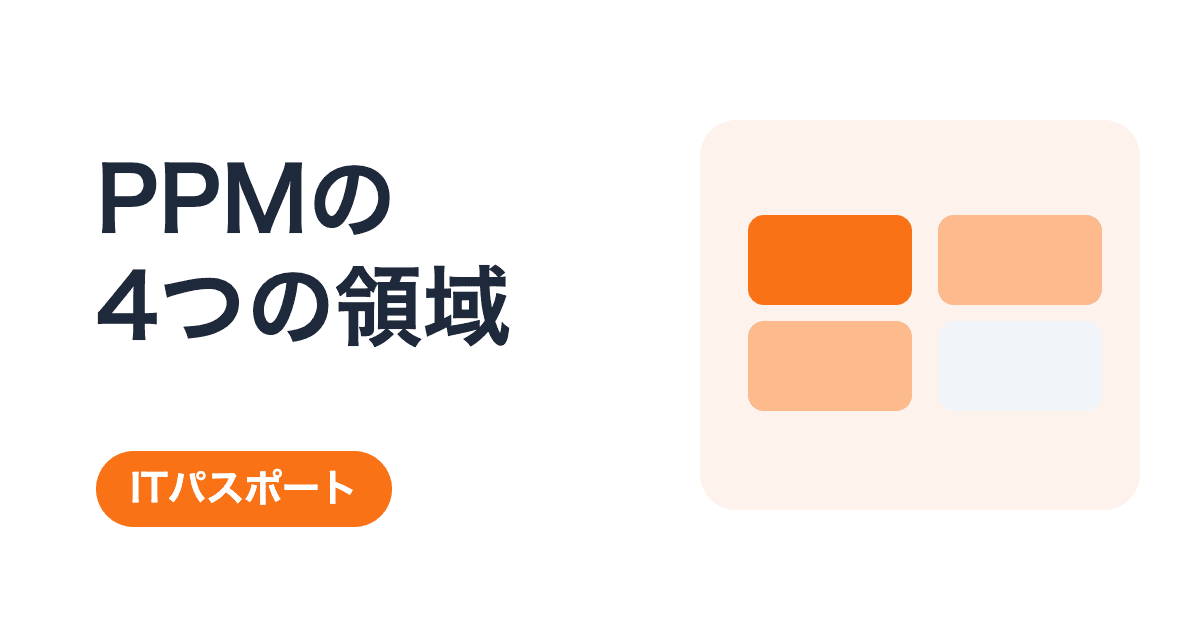 PPMの4つの領域|花形・金のなる木・問題児・負け犬の見分け方【ITパスポート】